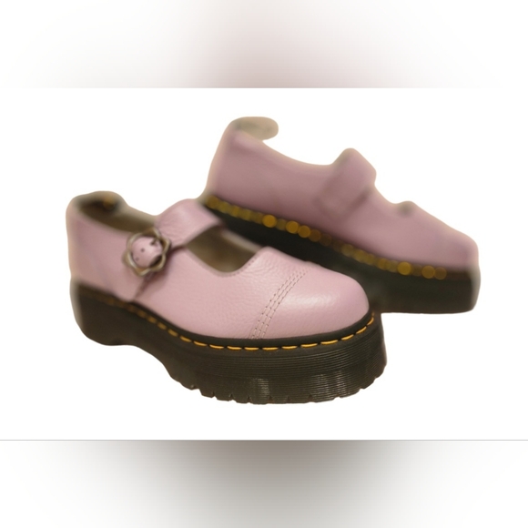 Dr Martens Purple Addina Flower Oxford Plataform Size 10 Purple NWOB - Picture 2 of 14